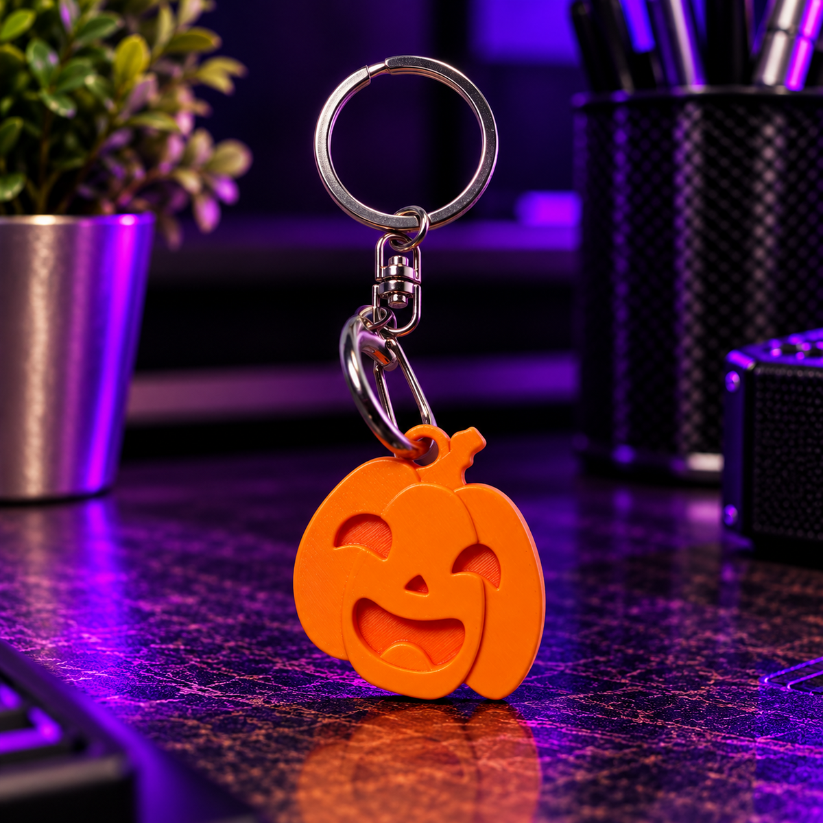 Pumpkin keychain