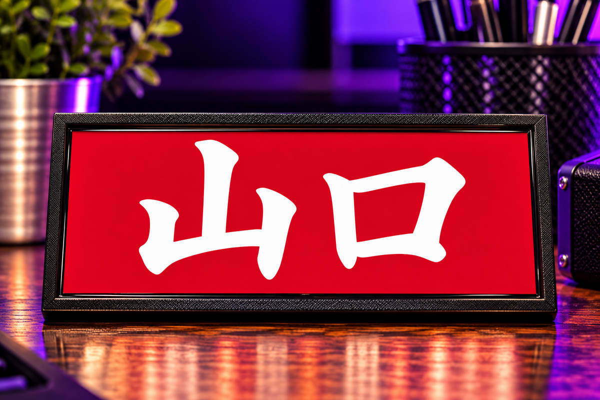 Yamaguchi Kanji – Red 2 by 4 inch rectangle magnet
